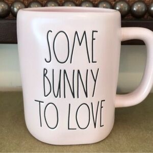 NWT Rae Dunn Pink 'Some Bunny to Love' Mug